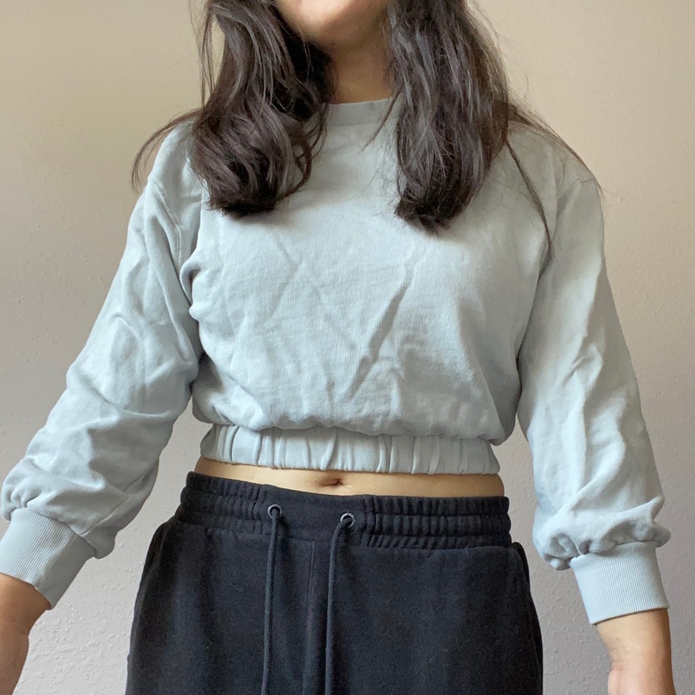 Zara cropped crew neck